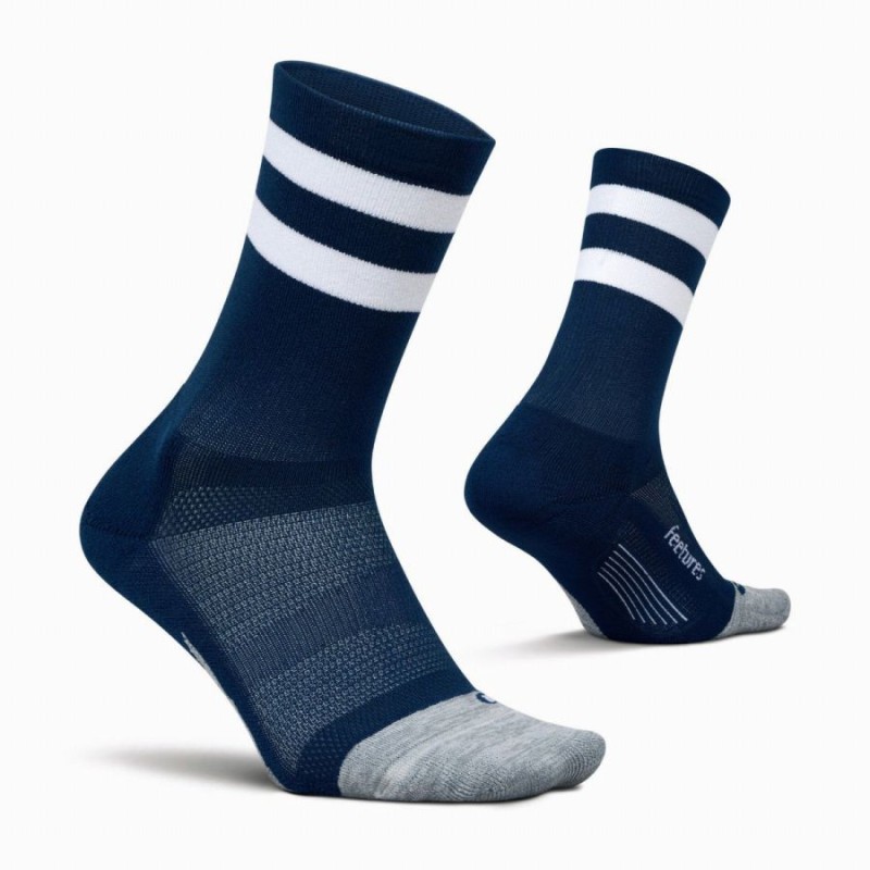 Elite Light Cushion Mini Crew Socks - Navy