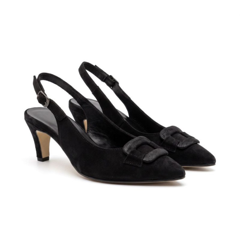 Lea 3018.02 Slingbacks - Black Suede