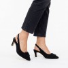Lea 3018.02 Slingbacks - Black Suede