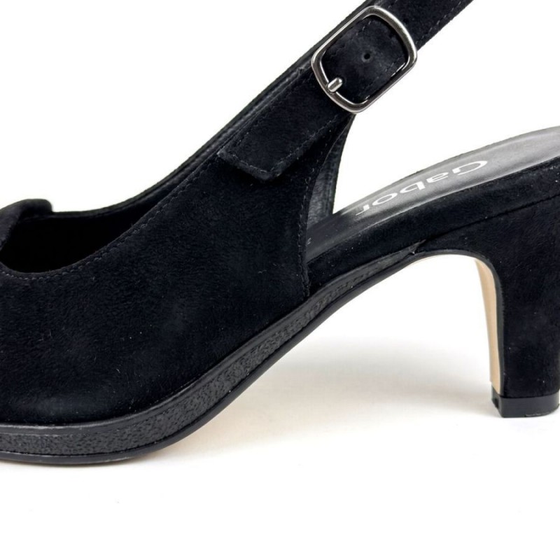 Lea 3018.02 Slingbacks - Black Suede
