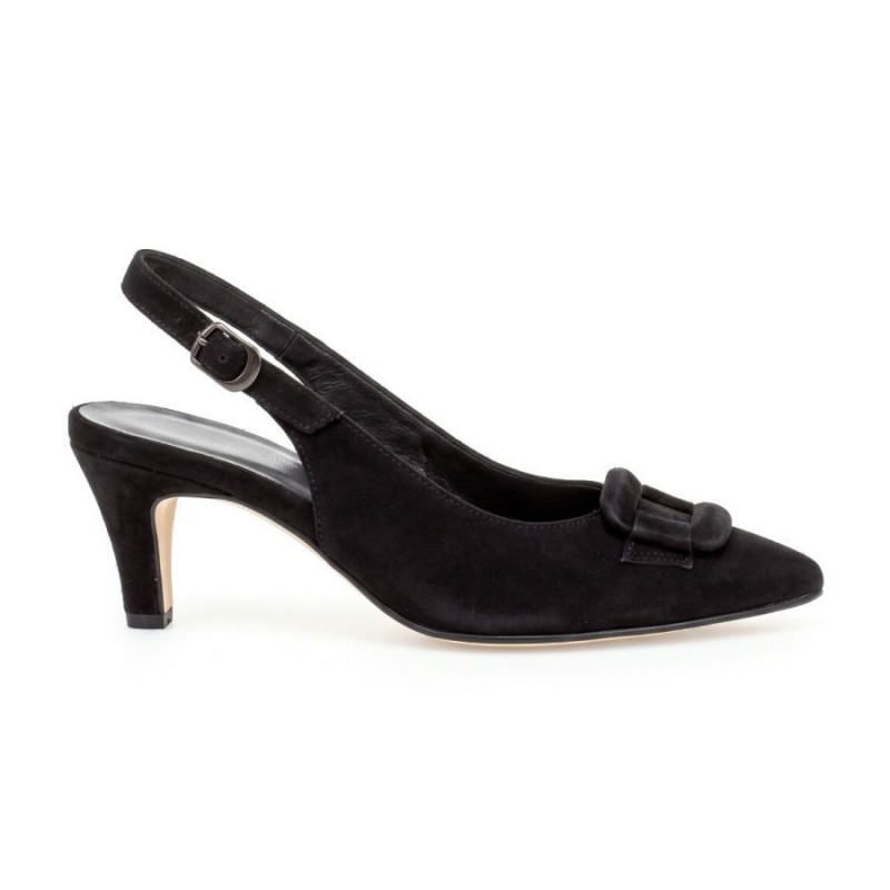 Lea 3018.02 Slingbacks - Black Suede