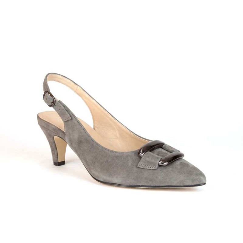 Lea 3018.02 Slingback Shoes - Taupe Suede