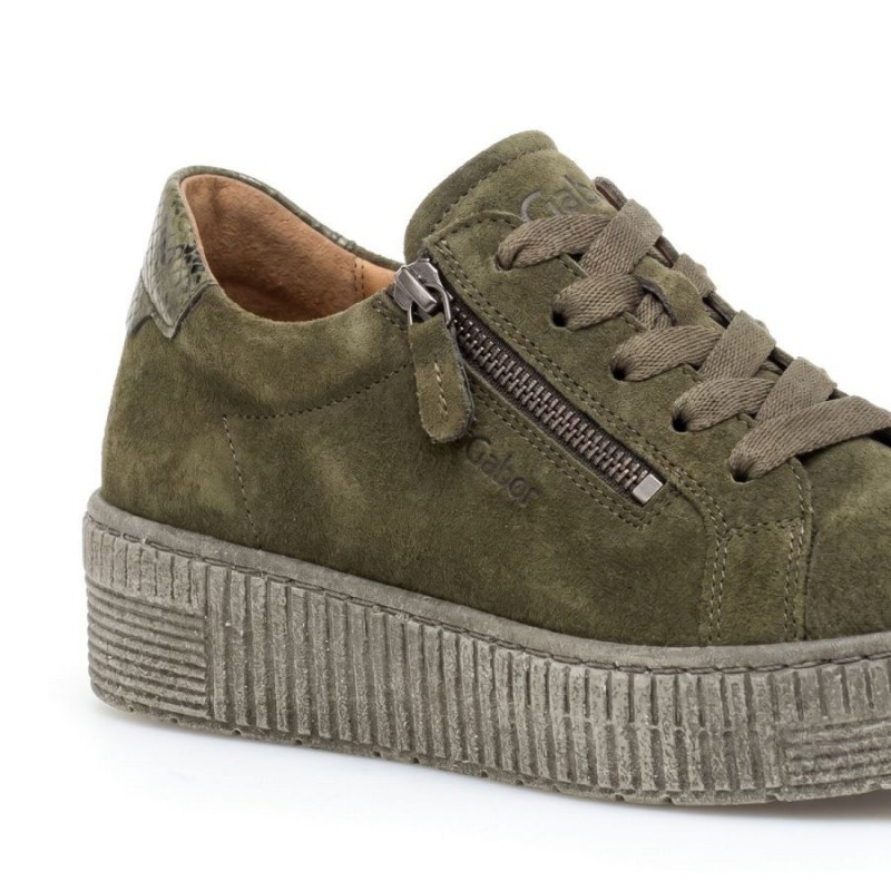 Wisdom 6010.02 Trainers - Olive Suede