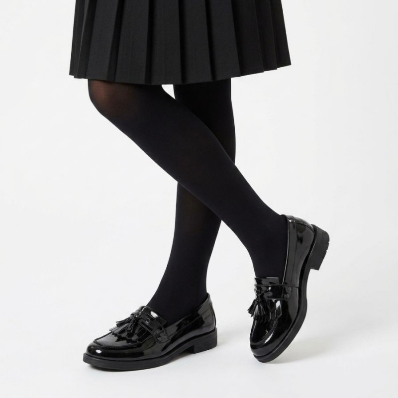 Agata A J4449A School Shoes - Black Patent