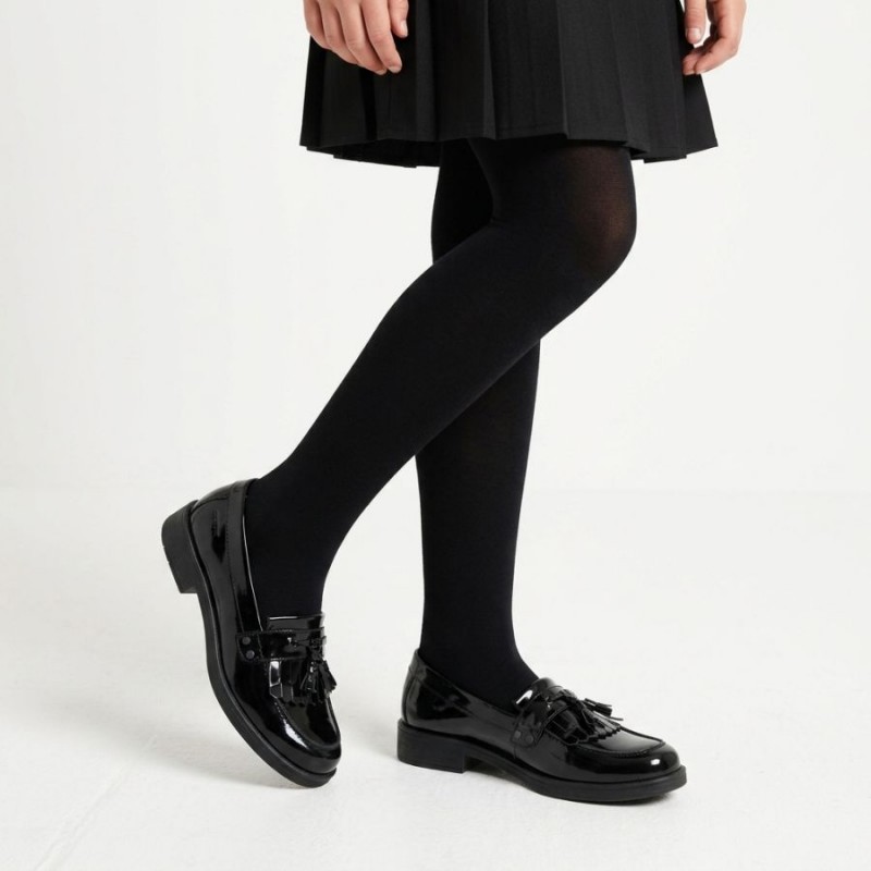 Agata A J4449A School Shoes - Black Patent