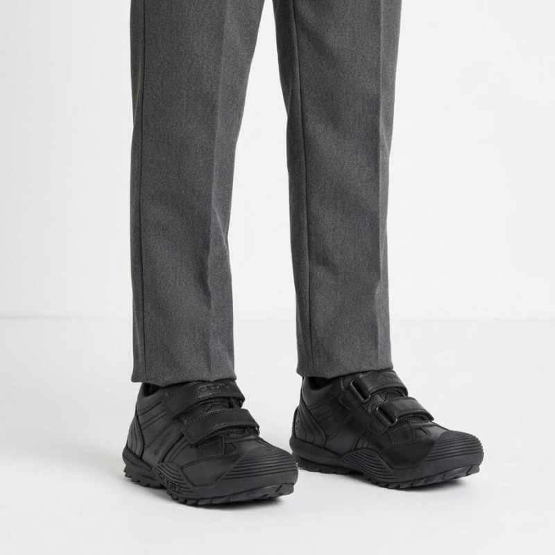 Savage A J0424A School Shoes - Black Leather