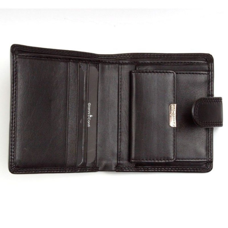 507042 Wallet - Black Leather
