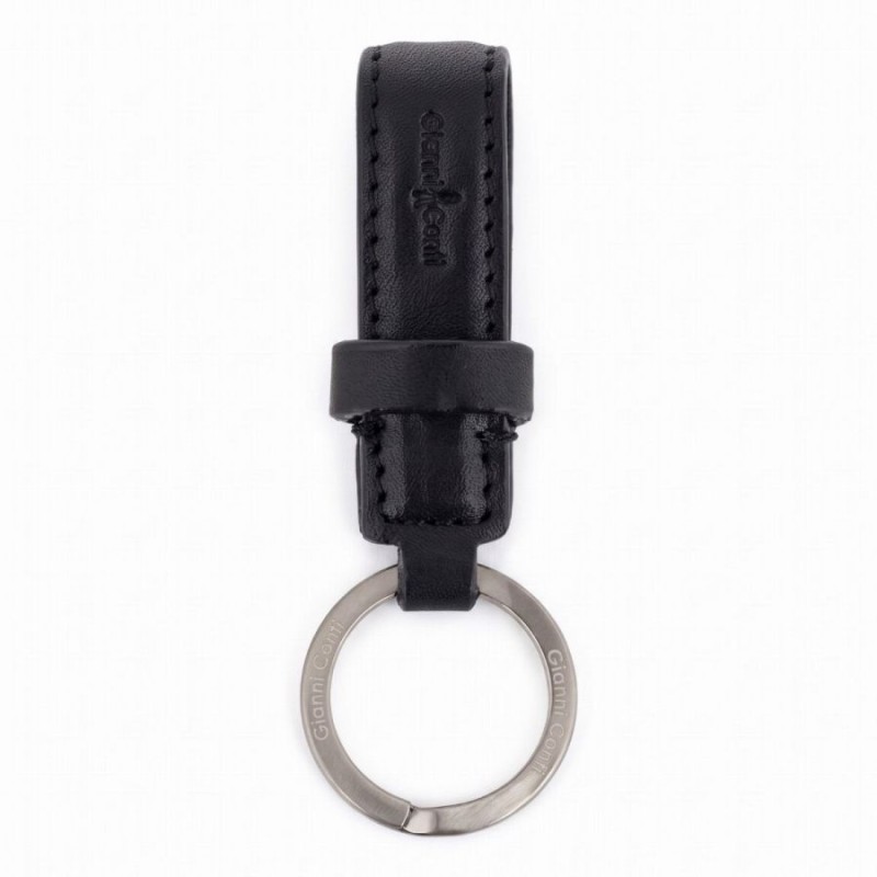919755 Keyring - Black Leather 919755 Keyring - Black Leather
