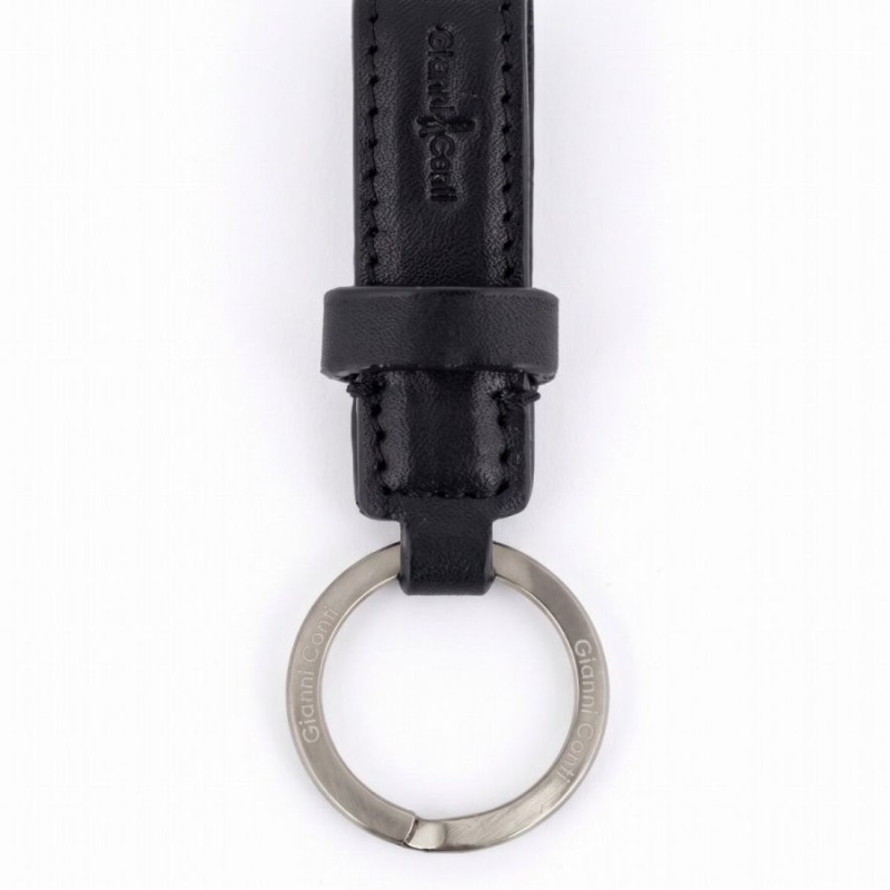 919755 Keyring - Black Leather 919755 Keyring - Black Leather