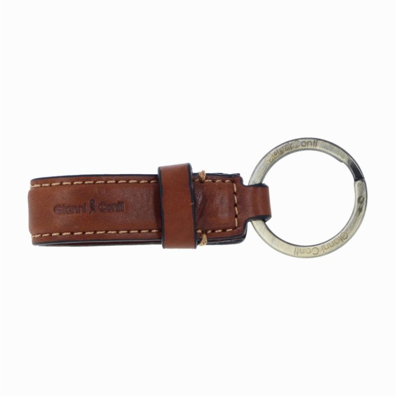 919755 Leather Key Ring 919755 - Dark Brown Leather