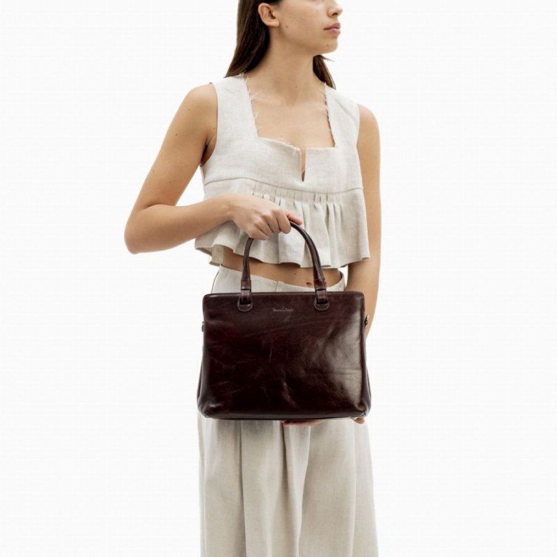 9403661 Handbag - Marrone Leather 9403661 Handbag - Marrone Leather
