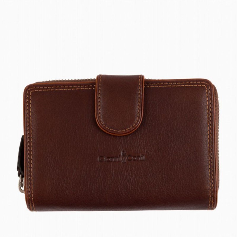 588305 Purse - Marrone Leather 588305 Purse - Marrone Leather