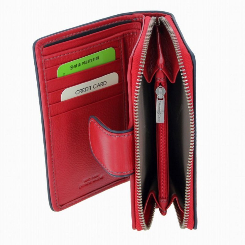 588305 Purse - Rosso-Jeans Leather
