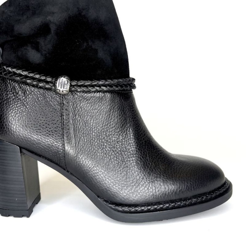 Alabama HI265132 Ankle Boots - Black Leather Alabama HI265132 Ankle Boots - Black Leather