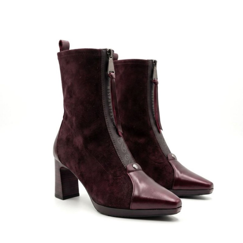 Bangkok HI265085- Ankle Boots - Burgundy Suede