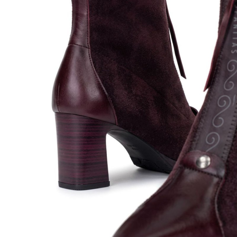 Bangkok HI265085- Ankle Boots - Burgundy Suede