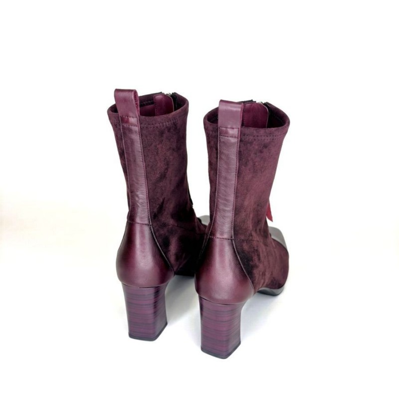 Bangkok HI265085- Ankle Boots - Burgundy Suede