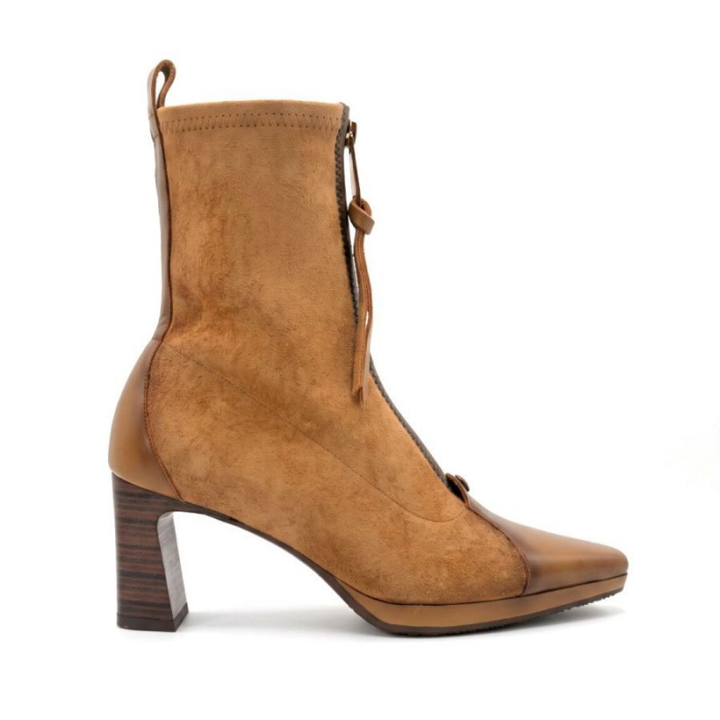 Bangkok HI265085 Ankle Boots - Honey Suede