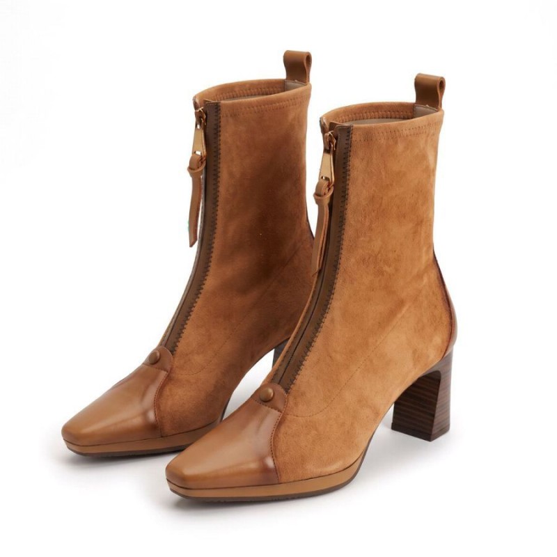 Bangkok HI265085 Ankle Boots - Honey Suede