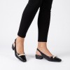 Azucena BHV264771 Slingbacks - Black Leather Azucena BHV264771 Slingbacks - Black Leather