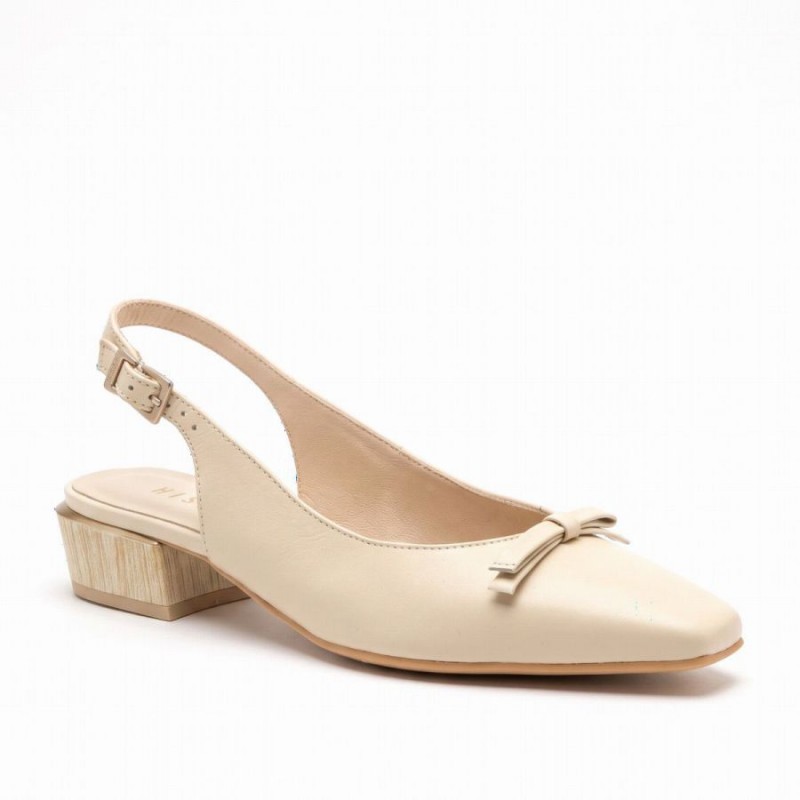 Azucena BHV264771 Slingback - Cream Leather