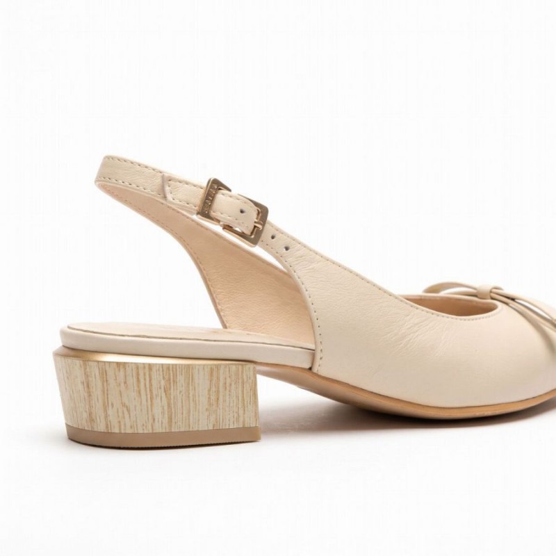 Azucena BHV264771 Slingback - Cream Leather