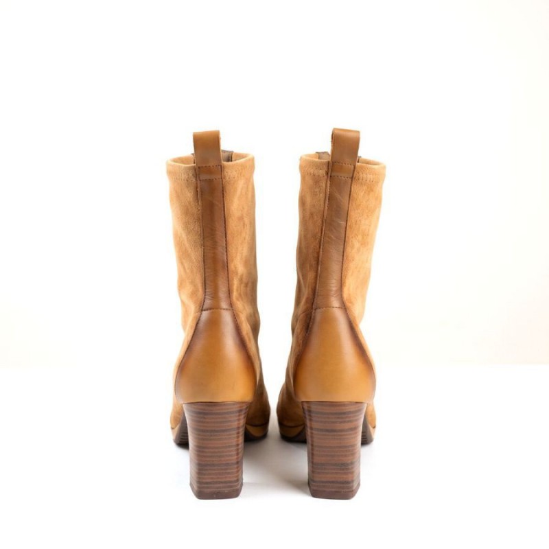 Bangkok HI265085 Ankle Boots - Honey Suede