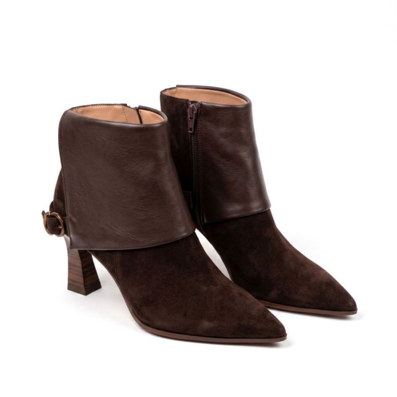Paris HI265070 Ankle Boots - Espresso Suede