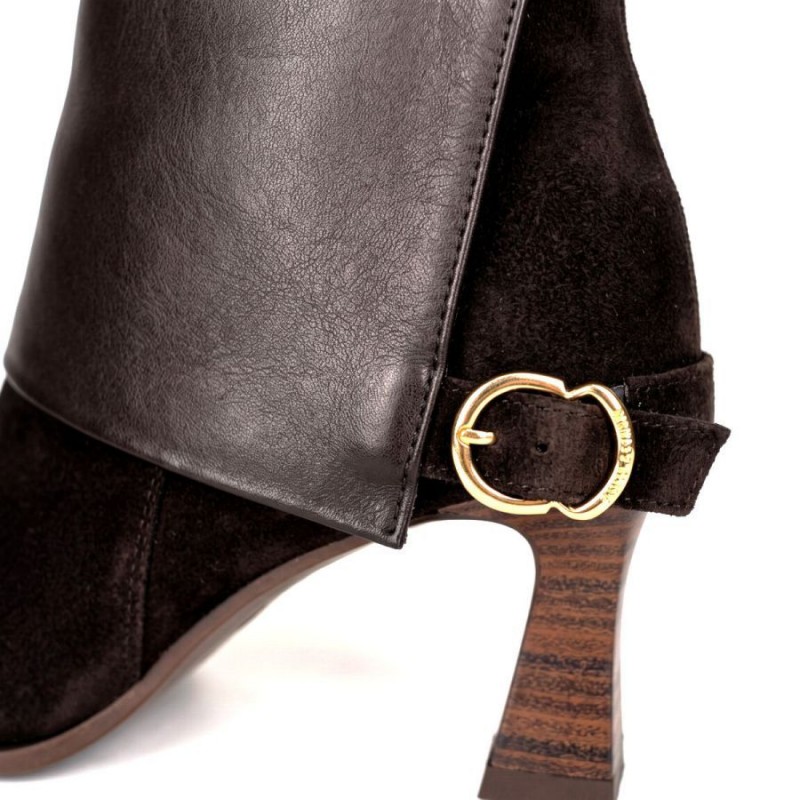 Paris HI265070 Ankle Boots - Espresso Suede