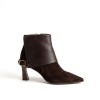 Paris HI265070 Ankle Boots - Espresso Suede