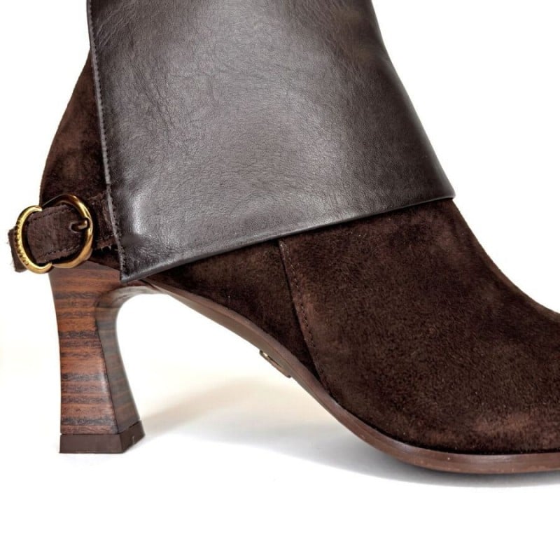 Paris HI265070 Ankle Boots - Espresso Suede