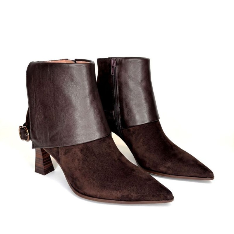 Paris HI265070 Ankle Boots - Espresso Suede