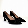Paris HI264951 Court Shoes - Black Suede