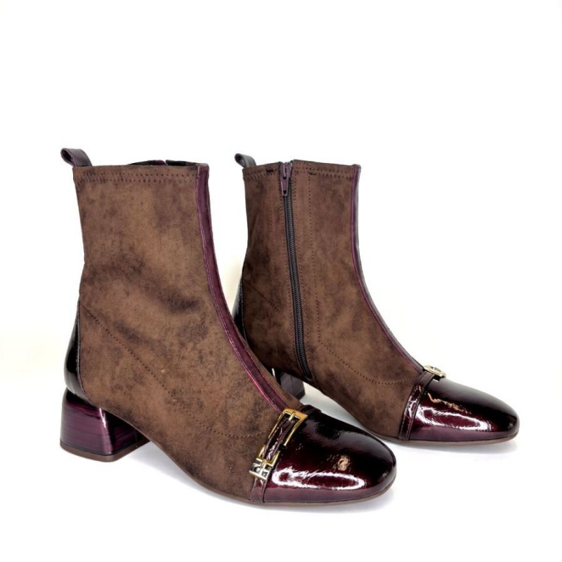 Varsovia BHI265016 Ankle Boots - Chocolate Brown Bordo Varsovia BHI265016 Ankle Boots - Chocolate Brown Bordo