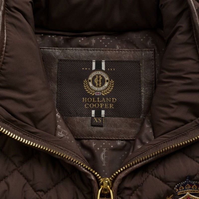 Boughton Diamond Quilt Gilet - Walnut
