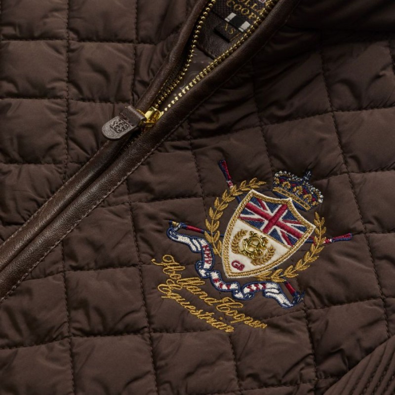 Boughton Diamond Quilt Gilet - Walnut