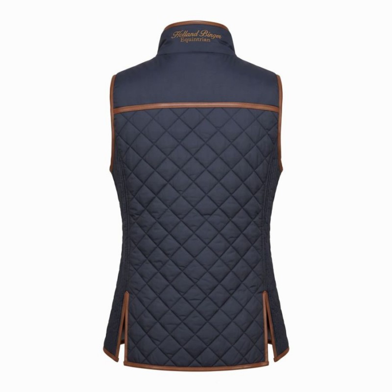 Boughton Diamond Quilt Gilet - Ink Navy