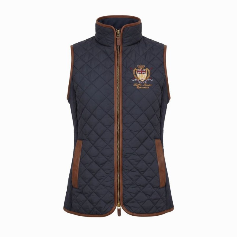 Boughton Diamond Quilt Gilet - Ink Navy