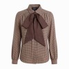 Burford Blouse - Coffee Gingham