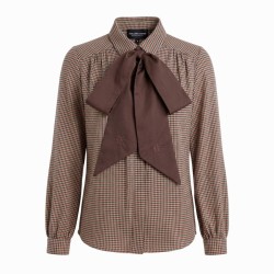 Holland Cooper Burford Blouse - Coffee Gingham Holland Cooper Burford Blouse - Coffee Gingham