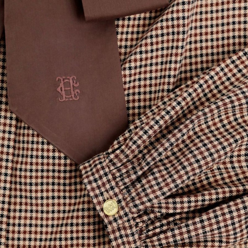 Burford Blouse - Coffee Gingham