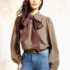 Burford Blouse - Coffee Gingham