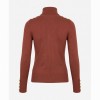 Buttoned Knit Roll Neck - Walnut