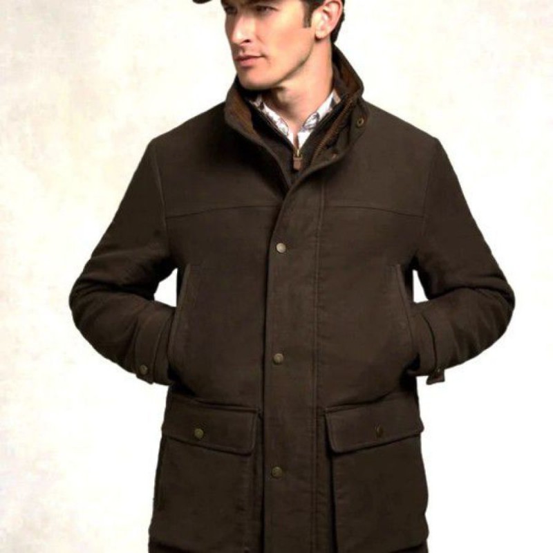 Moleskin Field Coat – Chocolate