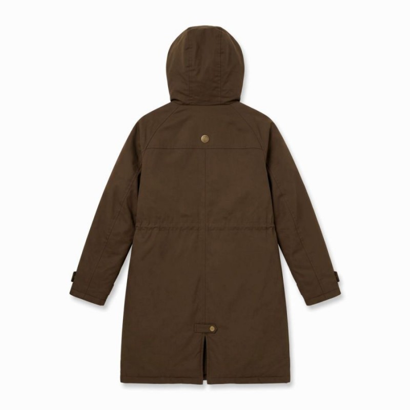 One-Size Waterproof Parka - Olive Brown