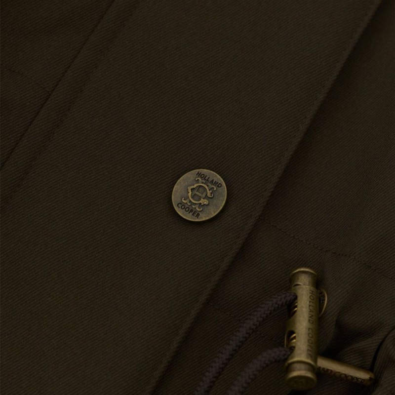 One-Size Waterproof Parka - Olive Brown