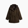 One-Size Waterproof Parka - Olive Brown