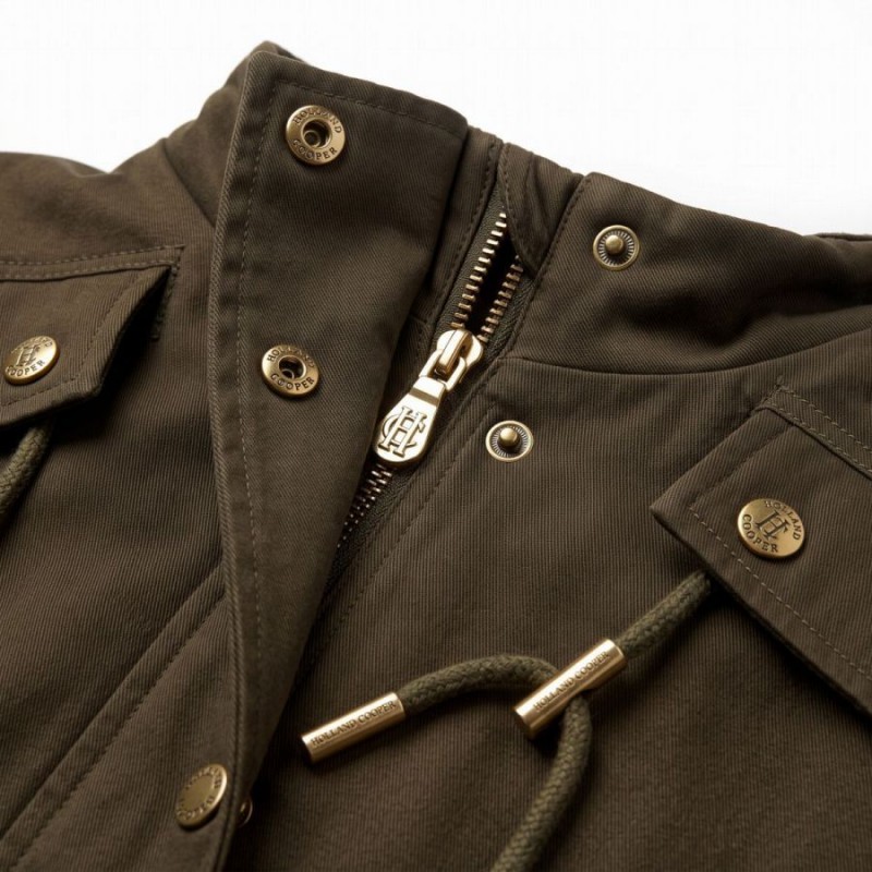 One-Size Waterproof Parka - Olive Brown