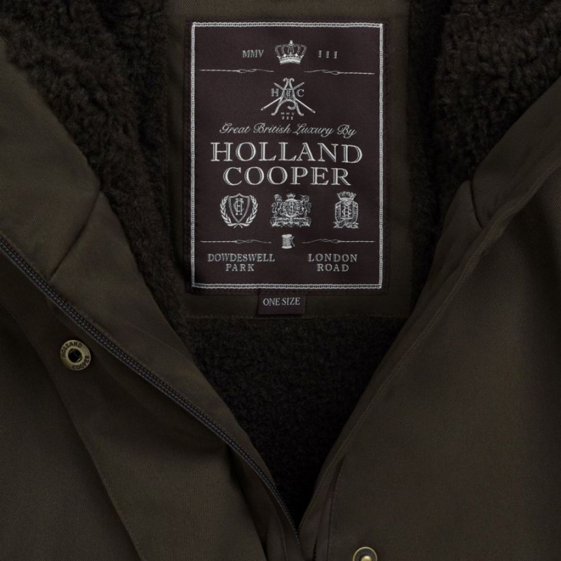 One-Size Waterproof Parka - Olive Brown