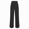 Pleated Wide Leg Trouser - Black